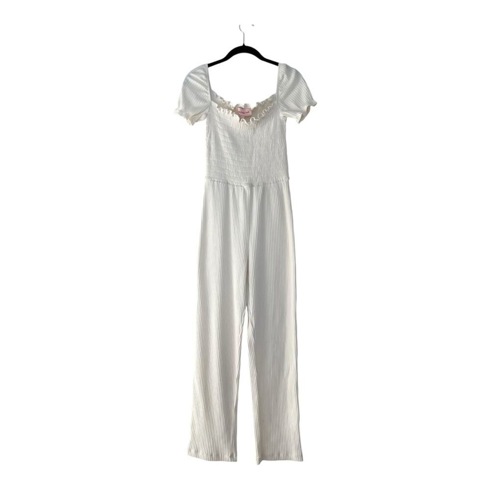 Lisa Says Gah White Jumpsuit